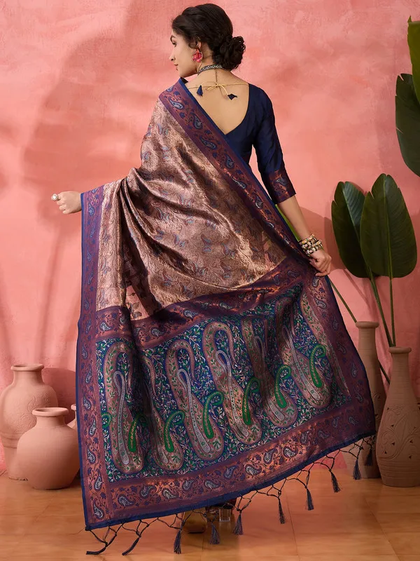 Royal_Blue_Cotton_Silk___Premium_&_Elegant_(_Rich_Zari_)_Saree_With_Blouse_Piece_For_Women