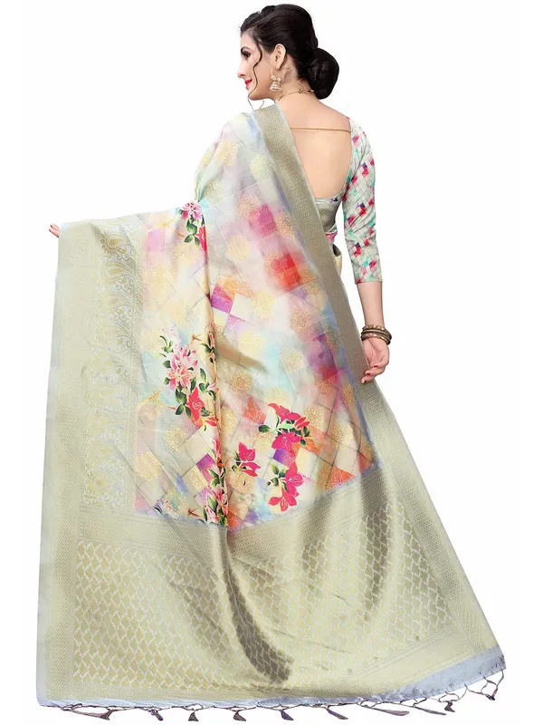Multicolor_Cotton_Silk_Premium_&_Elegant_(_Bollywood_Style_Woven_Zari_Border_And_Pallu_Digital_Printed_)_Saree_Saree_With_Blouse_Piece_For_Women