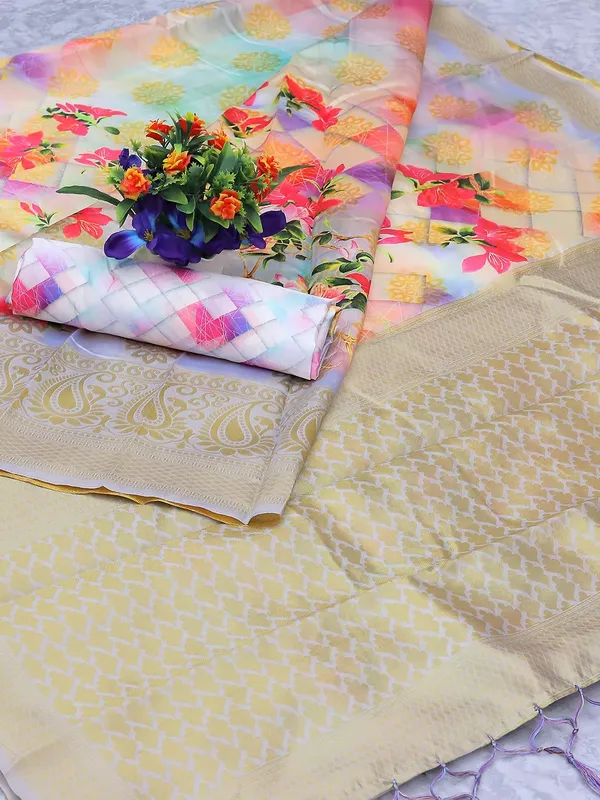 Multicolor_Cotton_Silk_Premium_&_Elegant_(_Bollywood_Style_Woven_Zari_Border_And_Pallu_Digital_Printed_)_Saree_Saree_With_Blouse_Piece_For_Women