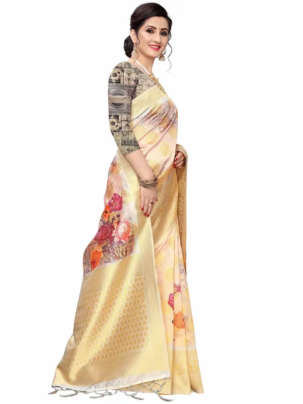 Multicolor_Cotton_Silk_Premium_&_Elegant_(_Bollywood_Style_Woven_Zari_Border_And_Pallu_Digital_Printed_)_Saree_Saree_With_Blouse_Piece_For_Women