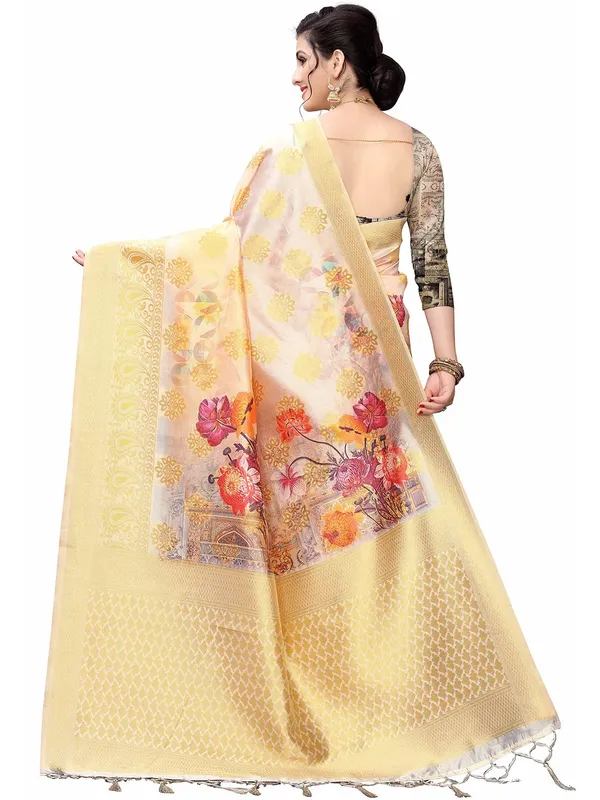 Multicolor_Cotton_Silk_Premium_&_Elegant_(_Bollywood_Style_Woven_Zari_Border_And_Pallu_Digital_Printed_)_Saree_Saree_With_Blouse_Piece_For_Women