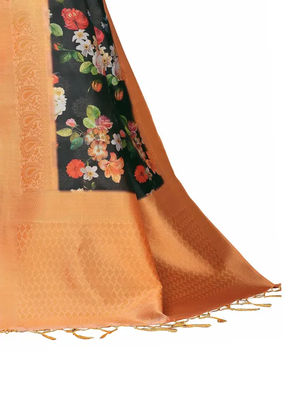 Black_Cotton_Silk_Premium_&_Elegant_(_Bollywood_Style_Woven_Zari_Border_And_Pallu_Digital_Printed_)_Saree_Saree_With_Blouse_Piece_For_Women