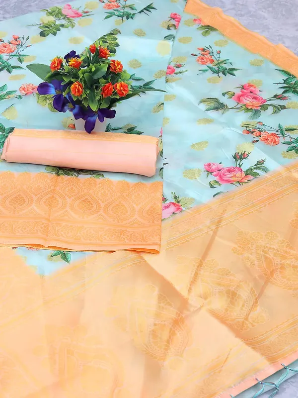 Mint_Green_Cotton_Silk_Premium_&_Elegant_(_Bollywood_Style_Woven_Zari_Border_And_Pallu_Digital_Printed_)_Saree_Saree_With_Blouse_Piece_For_Women