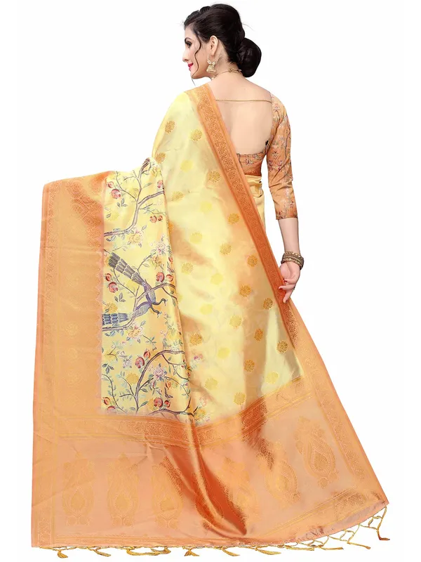 Multicolor_Cotton_Silk_Premium_&_Elegant_(_Bollywood_Style_Woven_Zari_Border_And_Pallu_Digital_Printed_)_Saree_Saree_With_Blouse_Piece_For_Women
