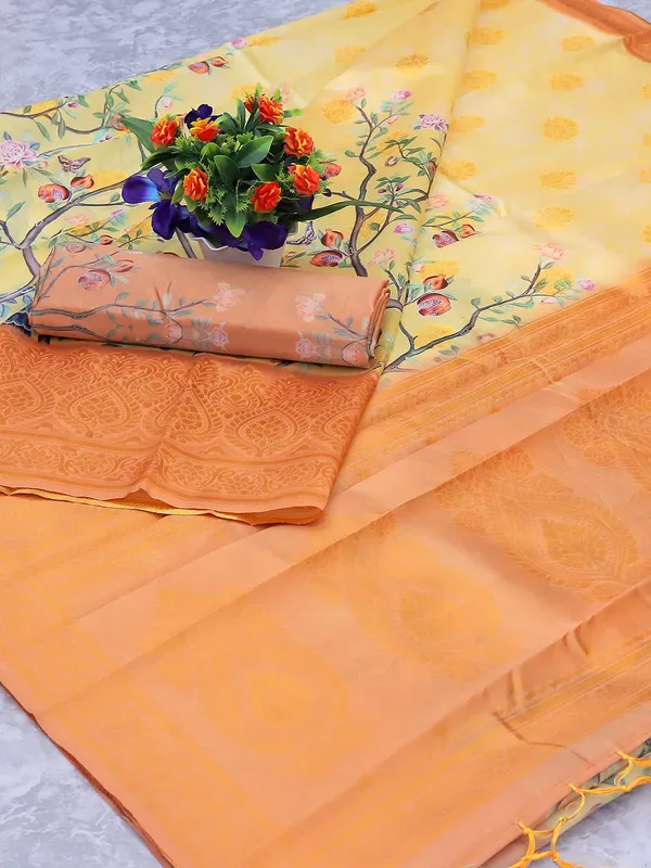Multicolor_Cotton_Silk_Premium_&_Elegant_(_Bollywood_Style_Woven_Zari_Border_And_Pallu_Digital_Printed_)_Saree_Saree_With_Blouse_Piece_For_Women