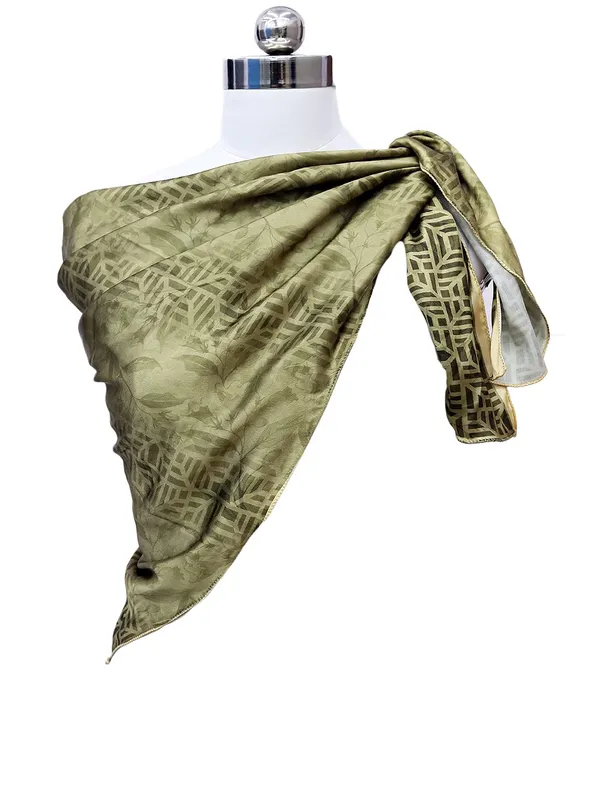 Olive_Green_Polyester_Satin_Silk_Premium_&_Elegant_Digital_Printed_Square_Scarf_For_Women