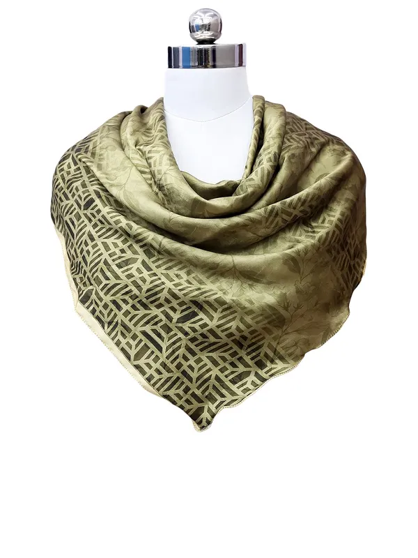 Olive_Green_Polyester_Satin_Silk_Premium_&_Elegant_Digital_Printed_Square_Scarf_For_Women
