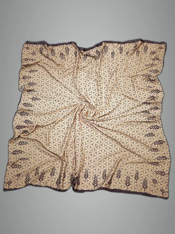 Beige_Polyester_Satin_Silk_Premium_&_Elegant_Digital_Printed_Square_Scarf_For_Women