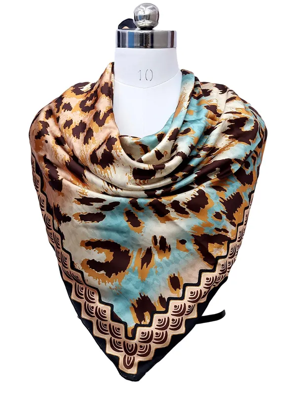 Beige_&_Blue_Polyester_Satin_Silk_Premium_&_Elegant_Digital_Printed_Square_Scarf_For_Women