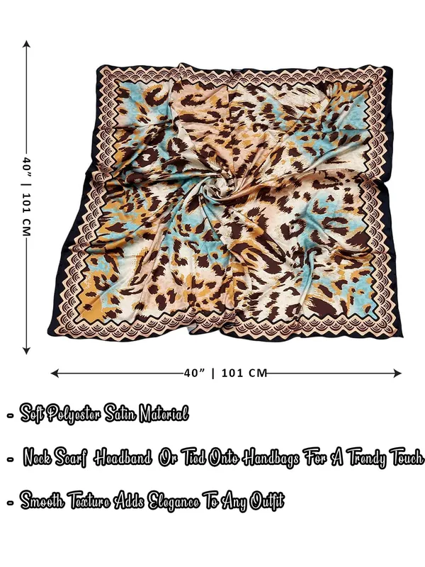 Beige_&_Blue_Polyester_Satin_Silk_Premium_&_Elegant_Digital_Printed_Square_Scarf_For_Women