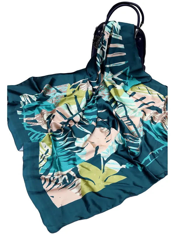 Turquoise_Polyester_Satin_Silk_Premium_&_Elegant_Digital_Printed_Square_Scarf_For_Women