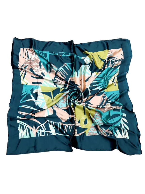 Turquoise_&_Navy_Blue_Polyester_Satin_Silk_Premium_&_Elegant_Digital_Printed_Square_Scarf_For_Women_(Pack_Of_2)