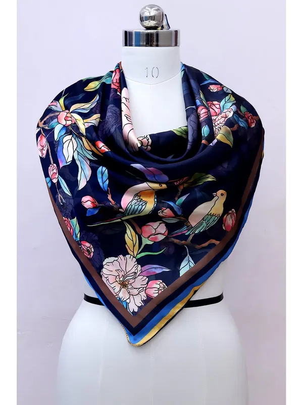 Turquoise_&_Navy_Blue_Polyester_Satin_Silk_Premium_&_Elegant_Digital_Printed_Square_Scarf_For_Women_(Pack_Of_2)