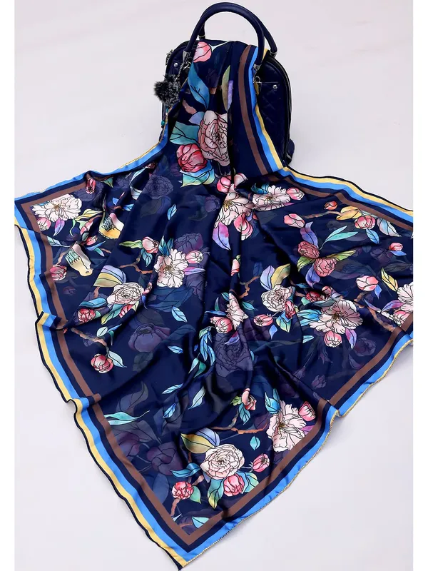 Turquoise_&_Navy_Blue_Polyester_Satin_Silk_Premium_&_Elegant_Digital_Printed_Square_Scarf_For_Women_(Pack_Of_2)