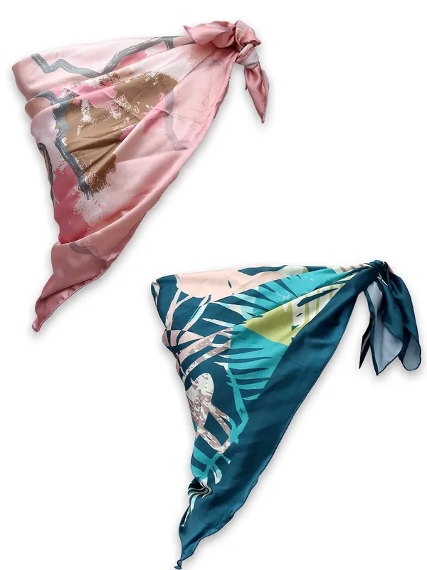 Turquoise_&_Baby_Pink_Polyester_Satin_Silk_Premium_&_Elegant_Digital_Printed_Square_Scarf_For_Women_(Pack_Of_2)