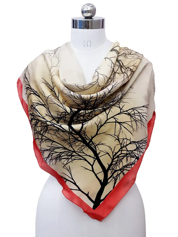 Beige_&_Black_Polyester_Satin_Silk_Premium_&_Elegant_Digital_Printed_Square_Scarf_For_Women