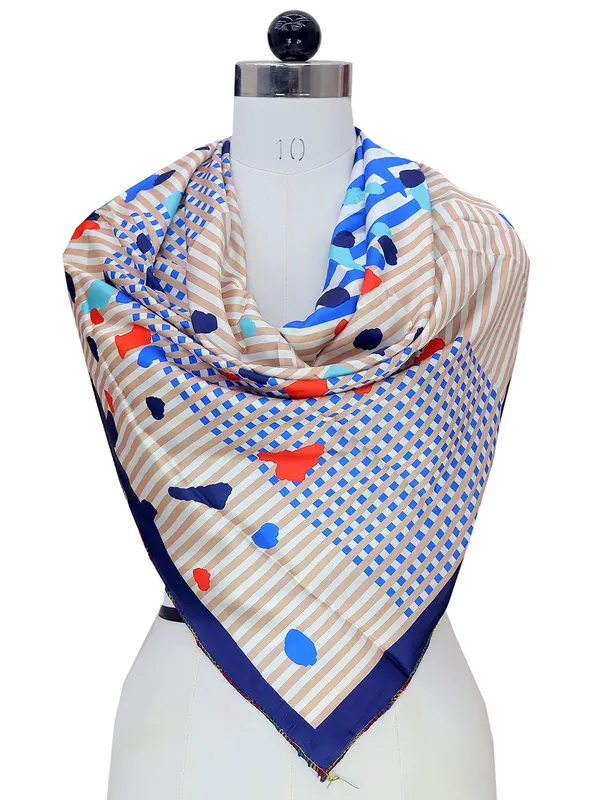 Blue_&_Cream_Polyester_Satin_Silk_Premium_&_Elegant_Digital_Printed_Square_Scarf_For_Women