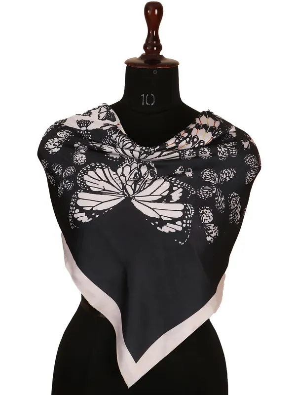 Black_&_Beige_Polyester_Satin_Silk_Premium_&_Elegant_Digital_Printed_Square_Scarf_For_Women