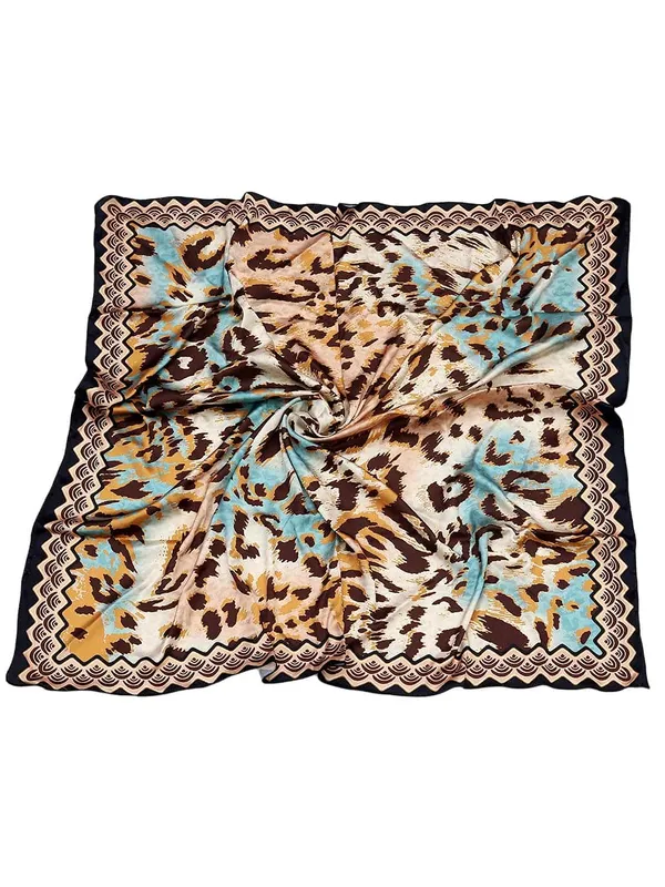 Turquoise_&_Beige_Blue_Polyester_Satin_Silk_Premium_&_Elegant_Digital_Printed_Square_Scarf_For_Women_(Pack_Of_2)