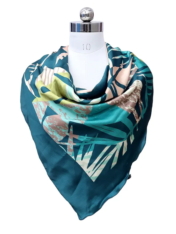 Turquoise_&_Beige_Blue_Polyester_Satin_Silk_Premium_&_Elegant_Digital_Printed_Square_Scarf_For_Women_(Pack_Of_2)