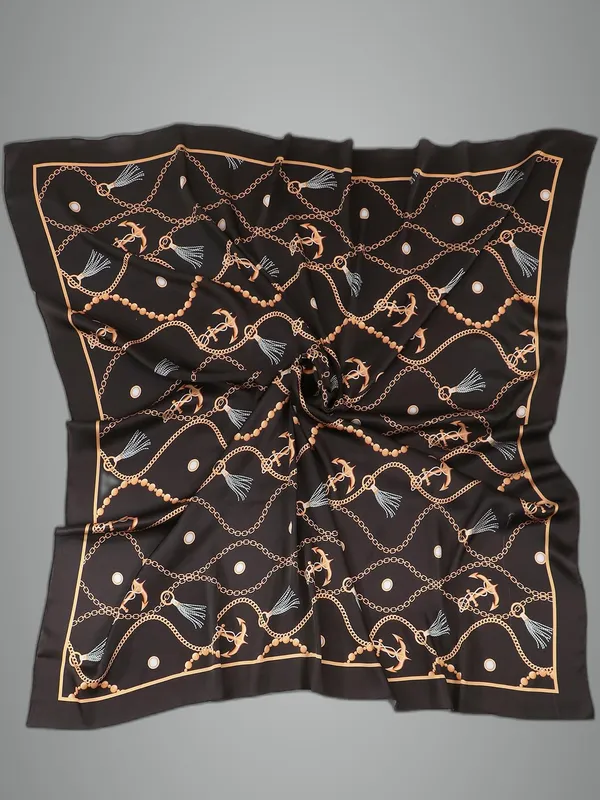 Black_&_Golden_Polyester_Satin_Silk_Premium_&_Elegant_Digital_Printed_Square_Scarf_For_Women