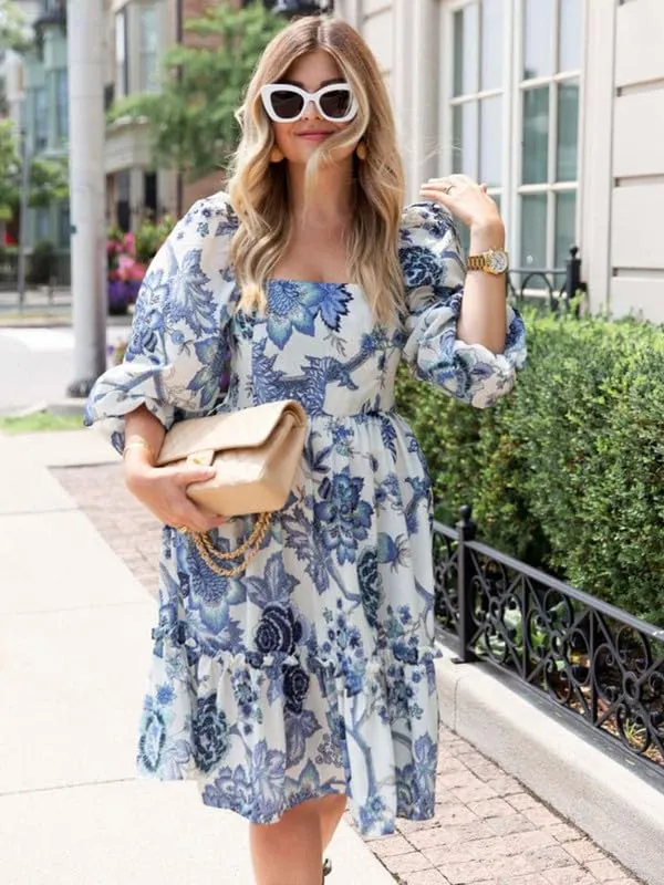 Blue_Cotton_Silk_Premium_&_Elegant_Fit_And_Flare_Dress_For_Women