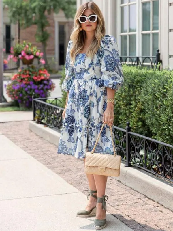 Blue_Cotton_Silk_Premium_&_Elegant_Fit_And_Flare_Dress_For_Women