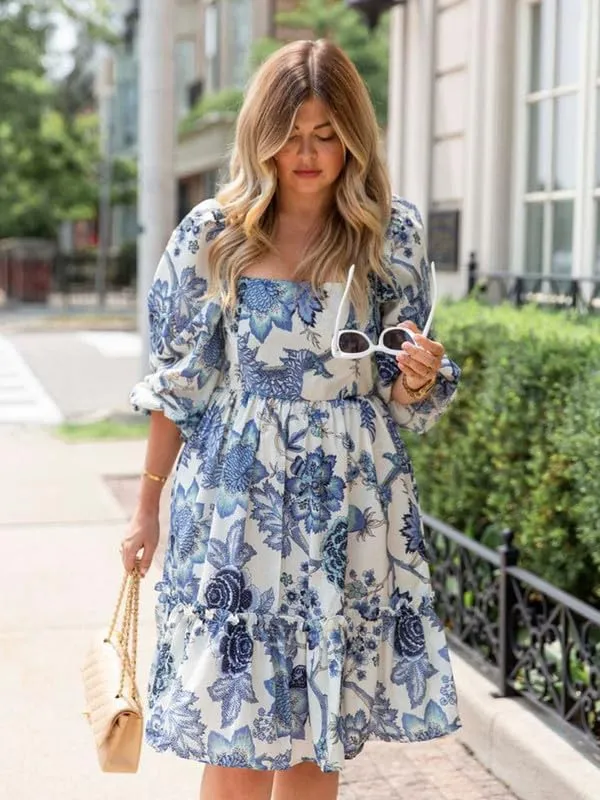 Blue_Cotton_Silk_Premium_&_Elegant_Fit_And_Flare_Dress_For_Women