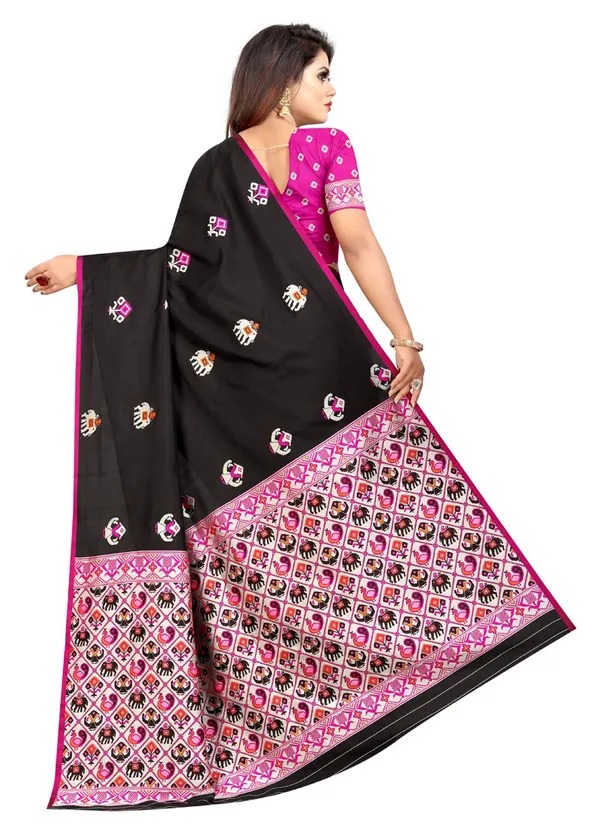 Black_Silk___Jacquard_Premium_&_Elegant_Patola_Saree_With_Blouse_Piece_For_Women