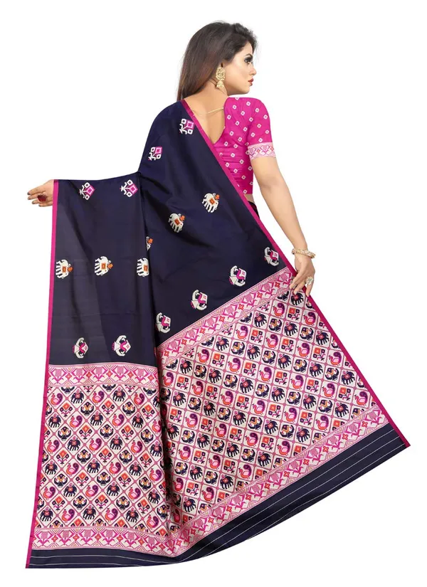 Dark_Blue_Silk___Jacquard_Premium_&_Elegant_Patola_Saree_With_Blouse_Piece_For_Women