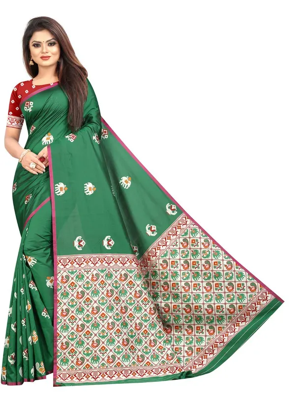 Green_Silk___Jacquard_Premium_&_Elegant_Patola_Saree_With_Blouse_Piece_For_Women