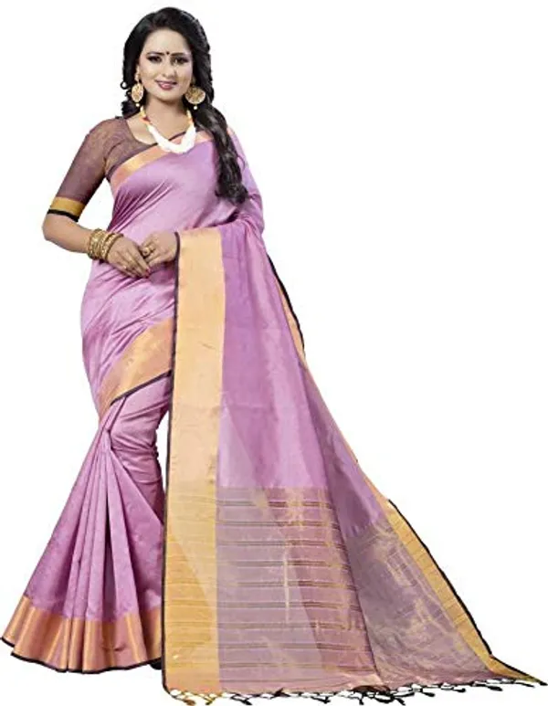 Purple_Polyester_Premium_&_Elegant_Saree_Saree_With_Blouse_Piece_For_Women