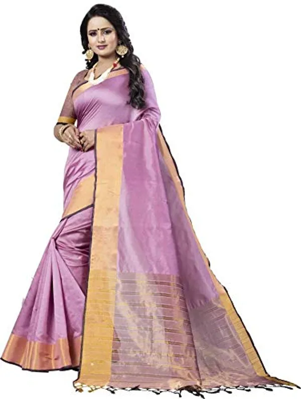 Purple_Polyester_Premium_&_Elegant_Saree_Saree_With_Blouse_Piece_For_Women
