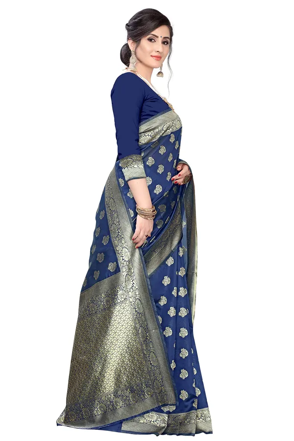 Blue_Silk___Jacquard_Premium_&_Elegant_(_Butti_)_Banarasi_Saree_With_Blouse_Piece_For_Women