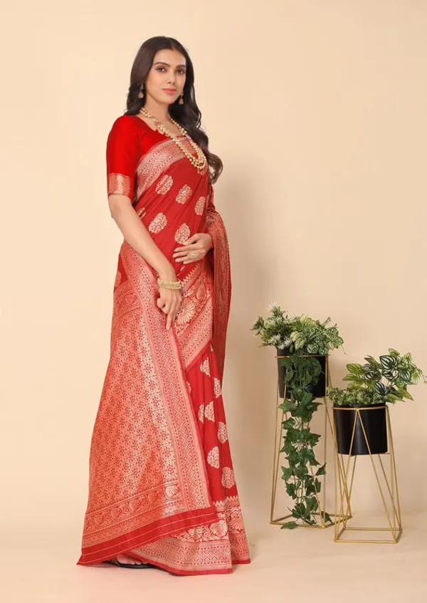 Red_Silk_Premium_&_Elegant_(_Rich_Pallu_)_Kanjivaram_Banarasi_Saree_With_Blouse_Piece_For_Women