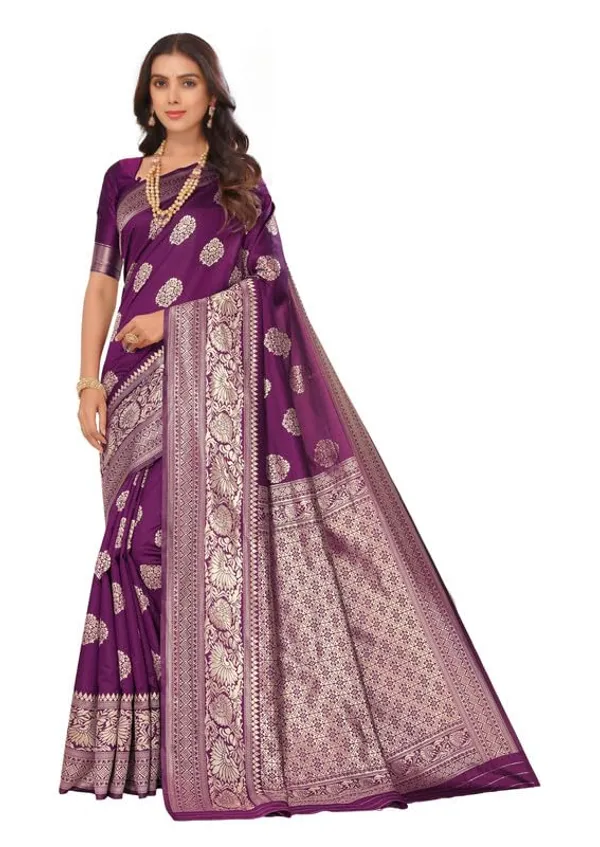 Wine_Silk_Premium_&_Elegant_(_Rich_Pallu_)_Kanjivaram_Banarasi_Saree_With_Blouse_Piece_For_Women