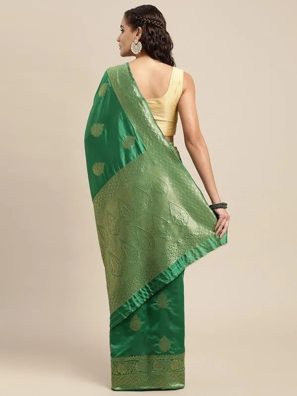 Green_&_Golden_Silk___Premium_&_Elegant_(_Golden_Zari_Pallu_Patola_Ethnic_Motif_)_Banarasi_Saree_With_Blouse_Piece_For_Women