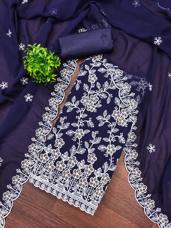 Royal_Blue_Georgette_White_&_Multicolor_Floral_Vine_Embroidered_Salwar_Suit_Dress_Material_Set_With_Dupatta_Unstitched