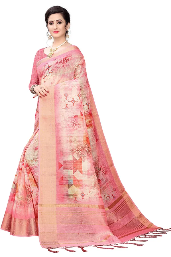 Pink_Cotton___Jacquard_Premium_&_Elegant_Digital_Print_Jacquard_Saree_With_Blouse_Piece_For_Women