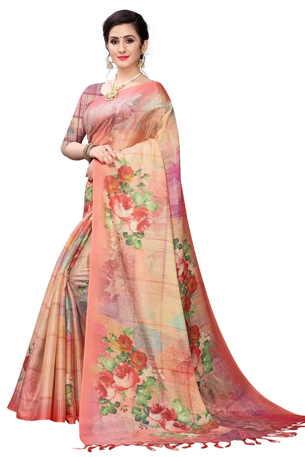 Orange_Cotton___Jacquard_Premium_&_Elegant_Digital_Print_Jacquard_Saree_With_Blouse_Piece_For_Women