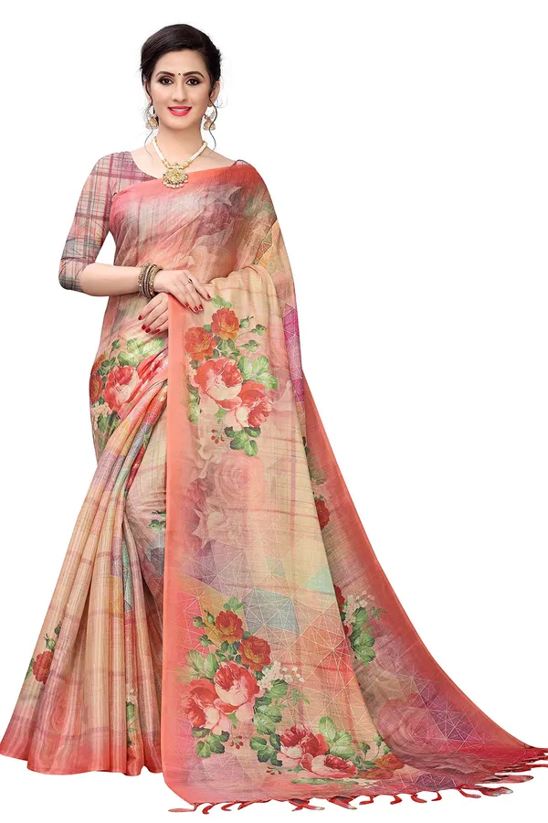 Orange_Cotton___Jacquard_Premium_&_Elegant_Digital_Print_Jacquard_Saree_With_Blouse_Piece_For_Women