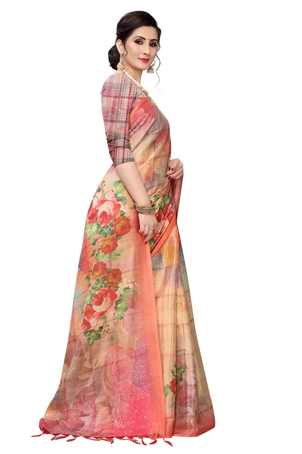 Orange_Cotton___Jacquard_Premium_&_Elegant_Digital_Print_Jacquard_Saree_With_Blouse_Piece_For_Women
