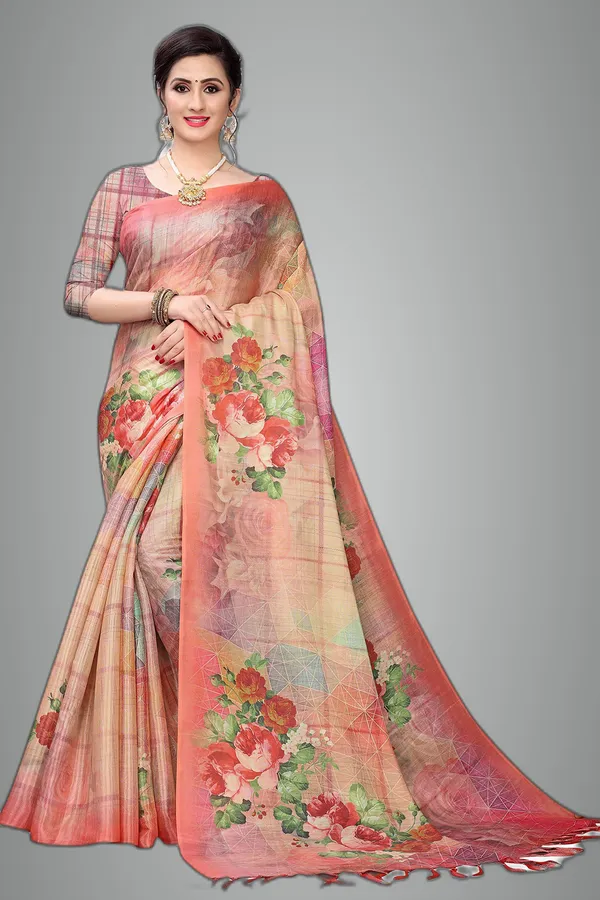 Orange_Cotton___Jacquard_Premium_&_Elegant_Digital_Print_Jacquard_Saree_With_Blouse_Piece_For_Women