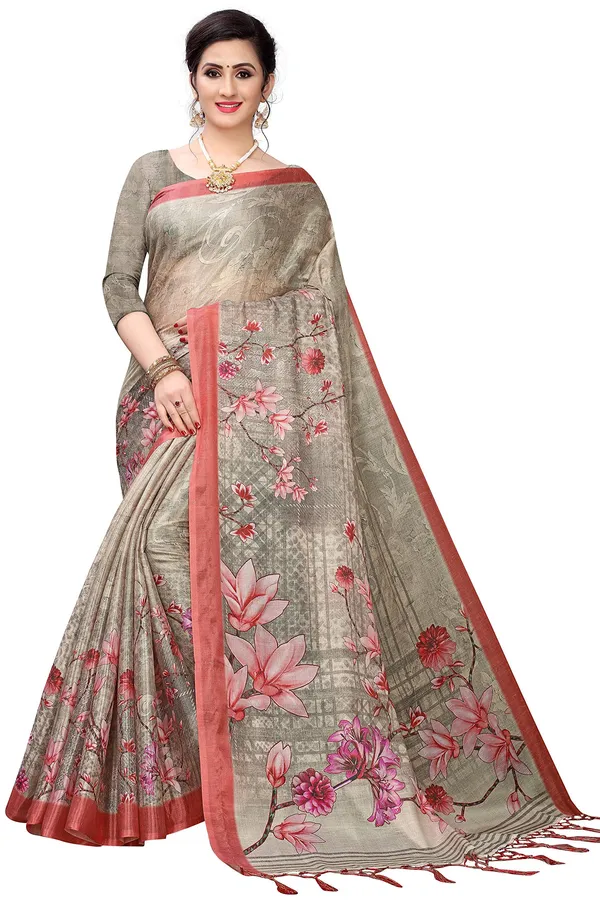Charcoal_Grey_Cotton___Jacquard_Premium_&_Elegant_Digital_Print_Jacquard_Saree_With_Blouse_Piece_For_Women