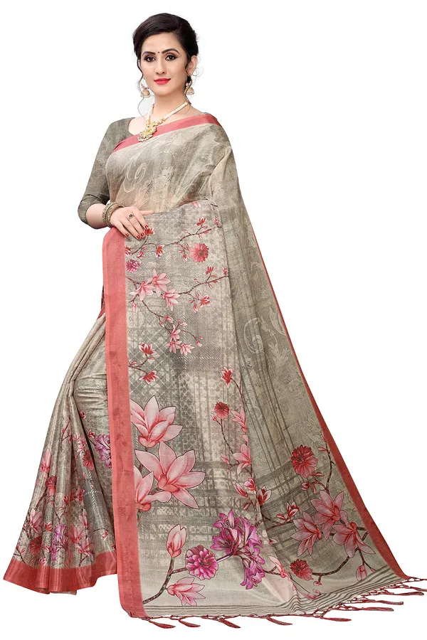 Charcoal_Grey_Cotton___Jacquard_Premium_&_Elegant_Digital_Print_Jacquard_Saree_With_Blouse_Piece_For_Women