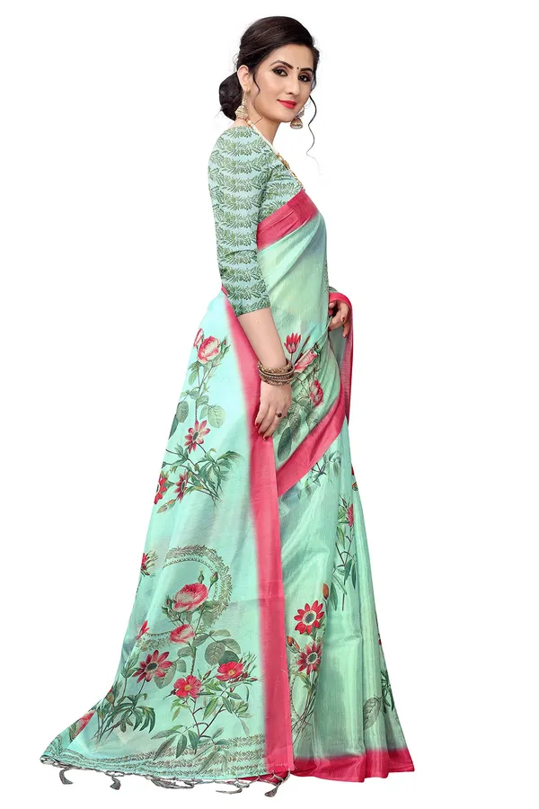 Light_Green_Cotton___Jacquard_Premium_&_Elegant_Digital_Print_Jacquard_Saree_With_Blouse_Piece_For_Women