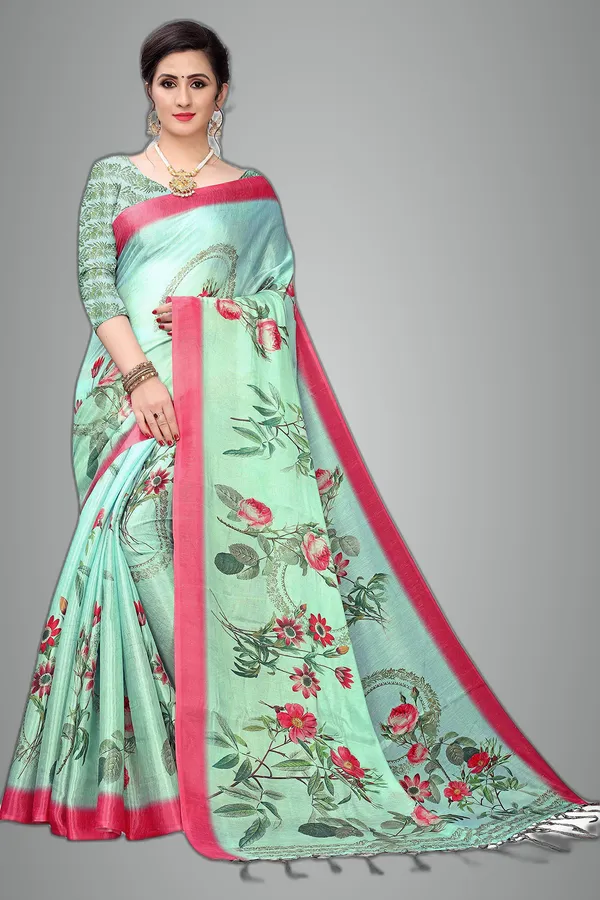 Light_Green_Cotton___Jacquard_Premium_&_Elegant_Digital_Print_Jacquard_Saree_With_Blouse_Piece_For_Women