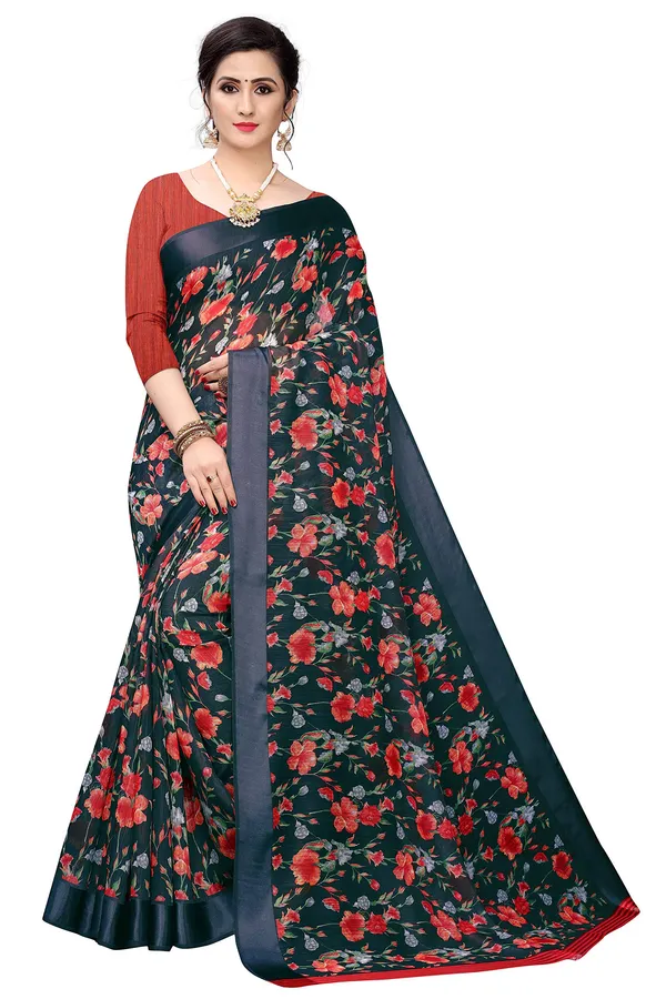 Black_Cotton___Jacquard_Premium_&_Elegant_Digital_Print_Jacquard_Saree_With_Blouse_Piece_For_Women