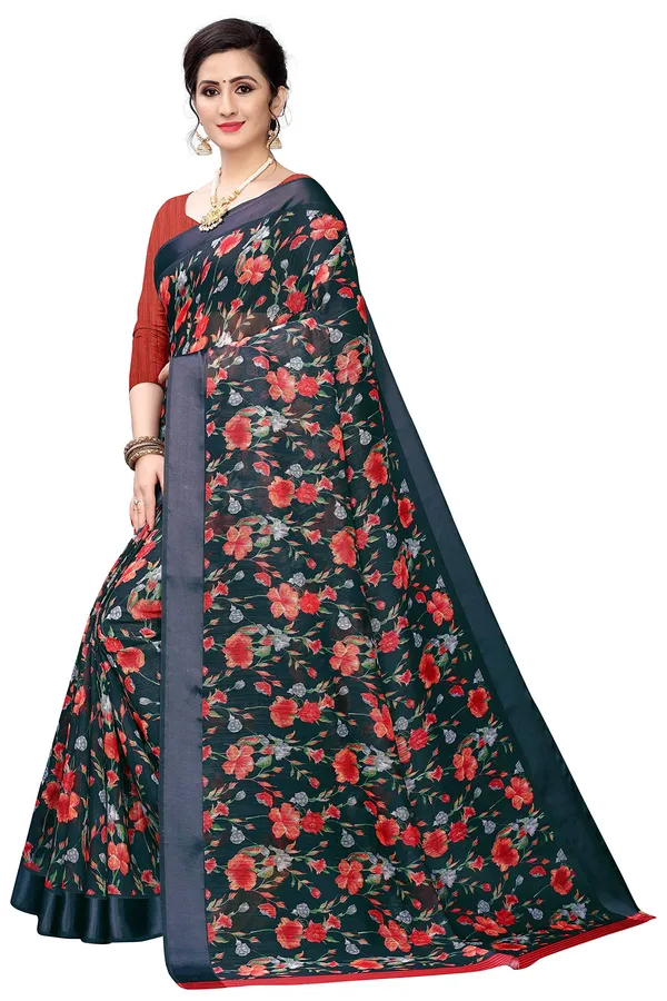 Black_Cotton___Jacquard_Premium_&_Elegant_Digital_Print_Jacquard_Saree_With_Blouse_Piece_For_Women