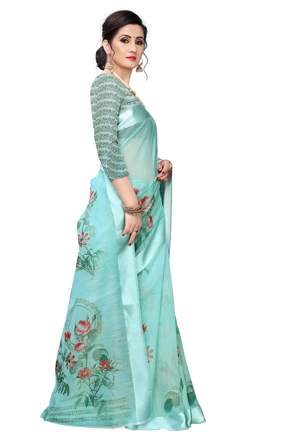 Light_Blue_Cotton___Jacquard_Premium_&_Elegant_Digital_Print_Jacquard_Saree_With_Blouse_Piece_For_Women